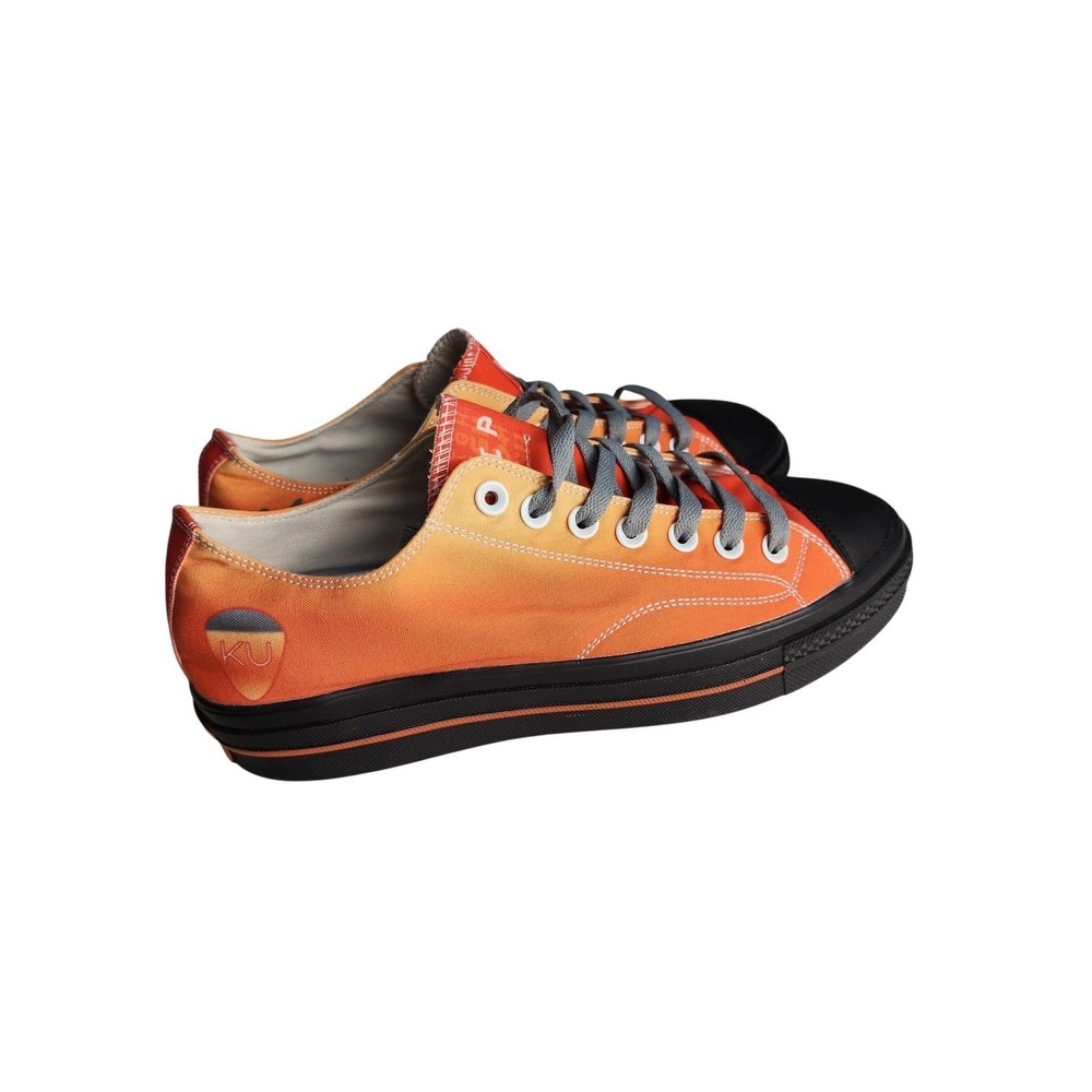Vip Canvas Low Top Sneakers Men Size 9 Orange Ombre Graphic Streetwear Trendy